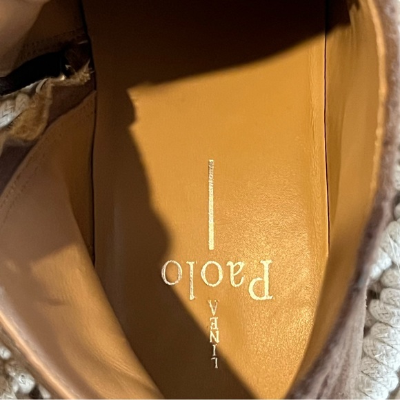 Linea Paolo ANNA  Low Heel Wedge Sneaker Dark Olive Perforated Suede - Picture 9 of 9